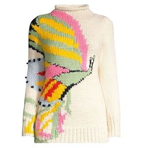 TORY BURCH BUTTERFLY WOOL SWEATER SIZE S/M $595